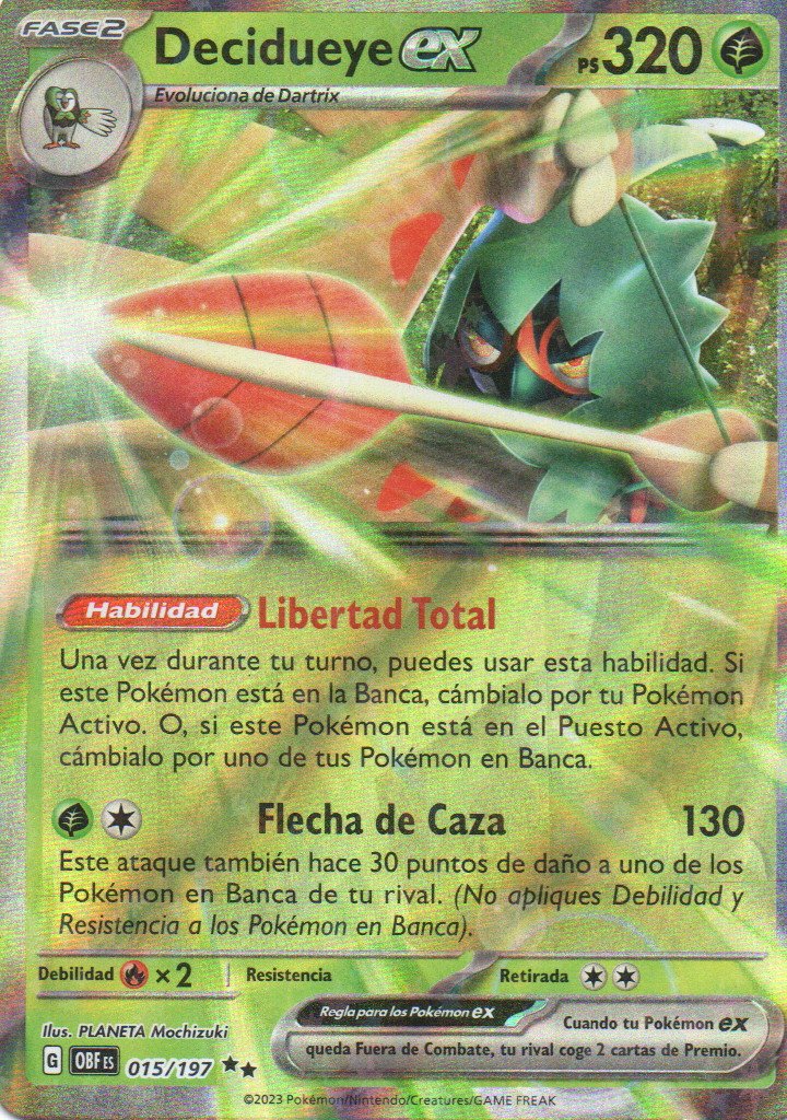 Decidueye ex OBF 015 Double rare Español