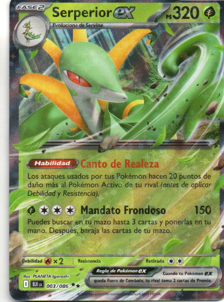 Serperior ex BLK 003 Double rare Español