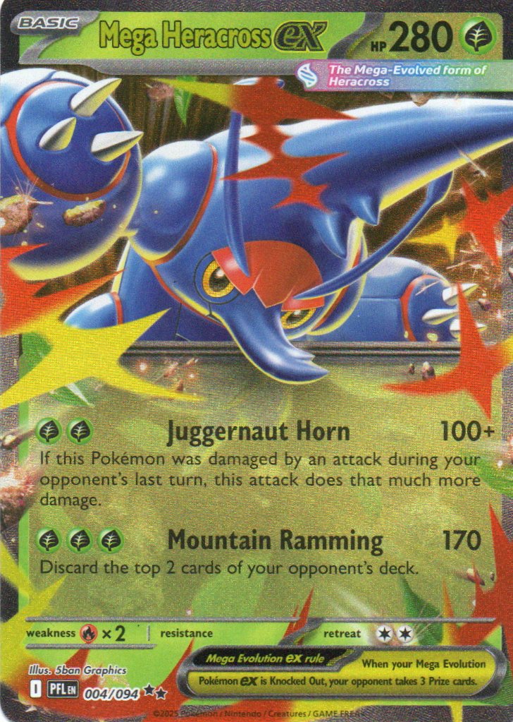Mega Heracross ex PFL 004 Double rare Ingles