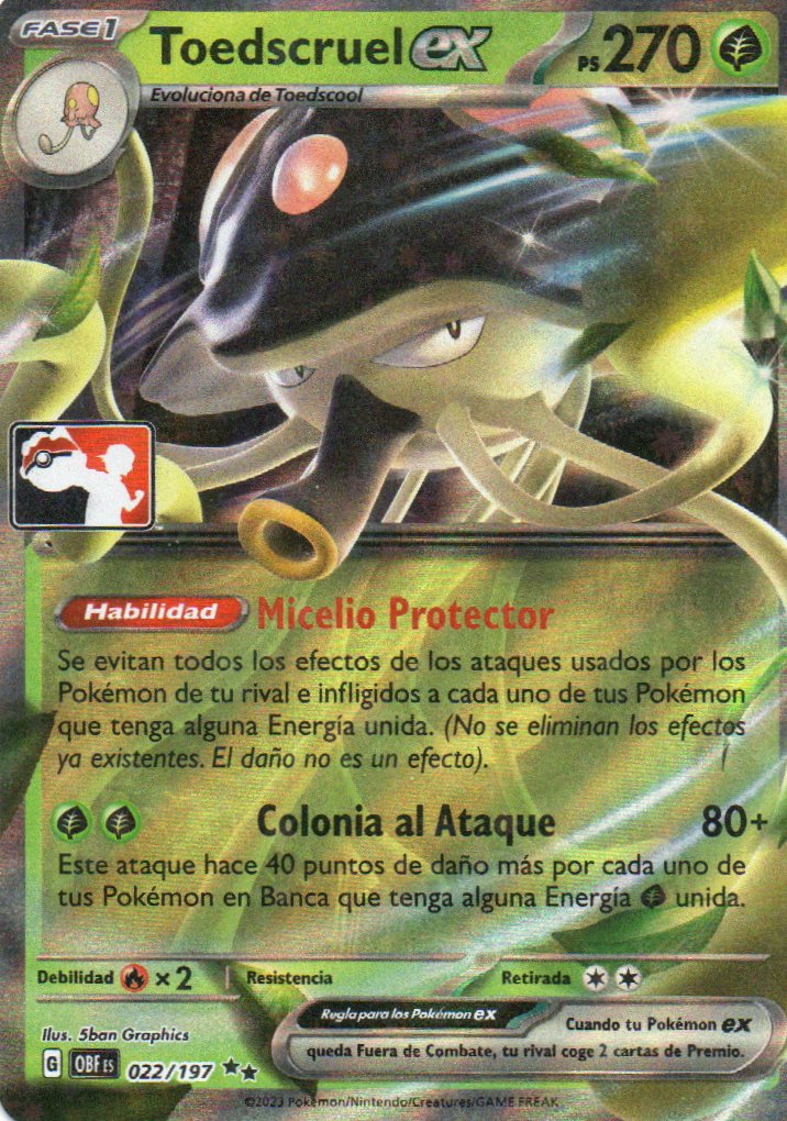 Toedscruel ex PAF 005 Double rare Español