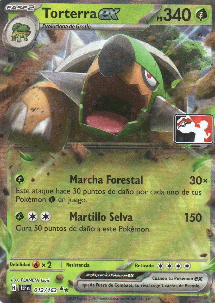 Torterra ex TEF 012 Double rare Español