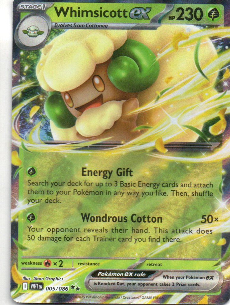 Whimsicott ex WHT 005 Double rare Ingles