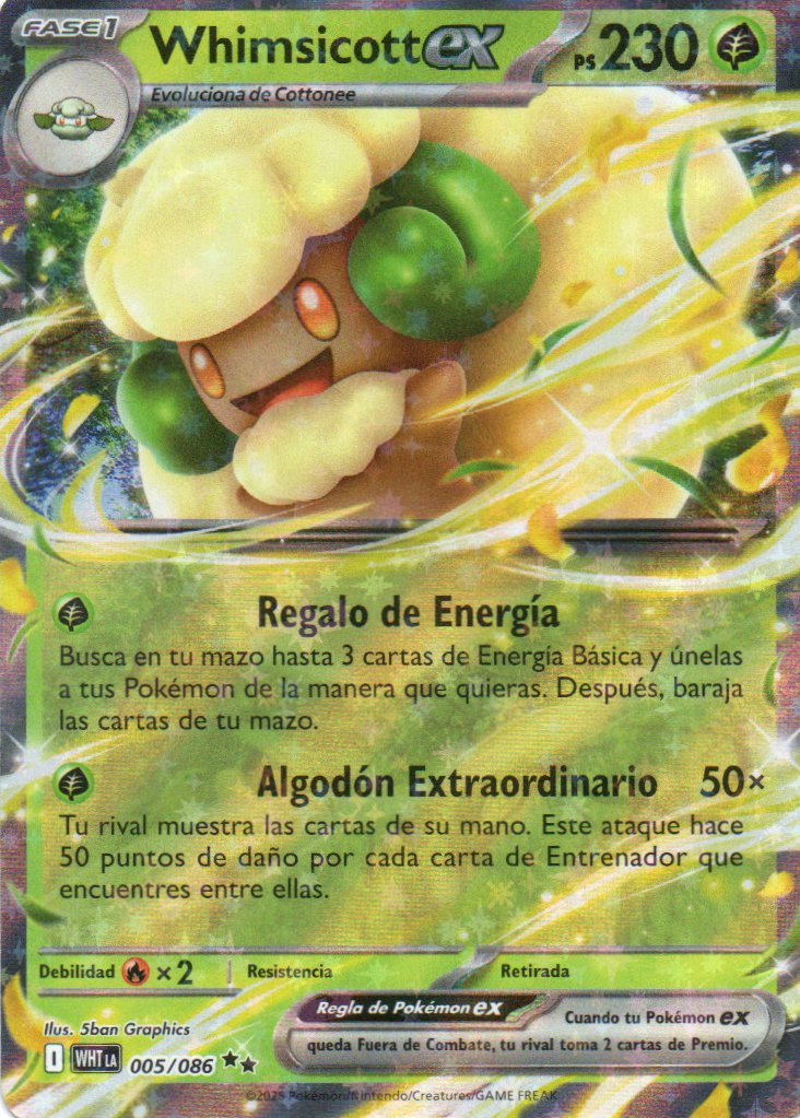 Whimsicott ex WHT 005 Double rare Español