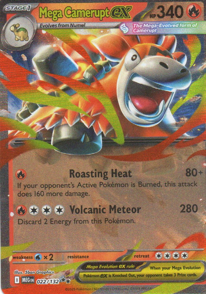 Mega Camerupt ex MEG 022 Double rare Ingles