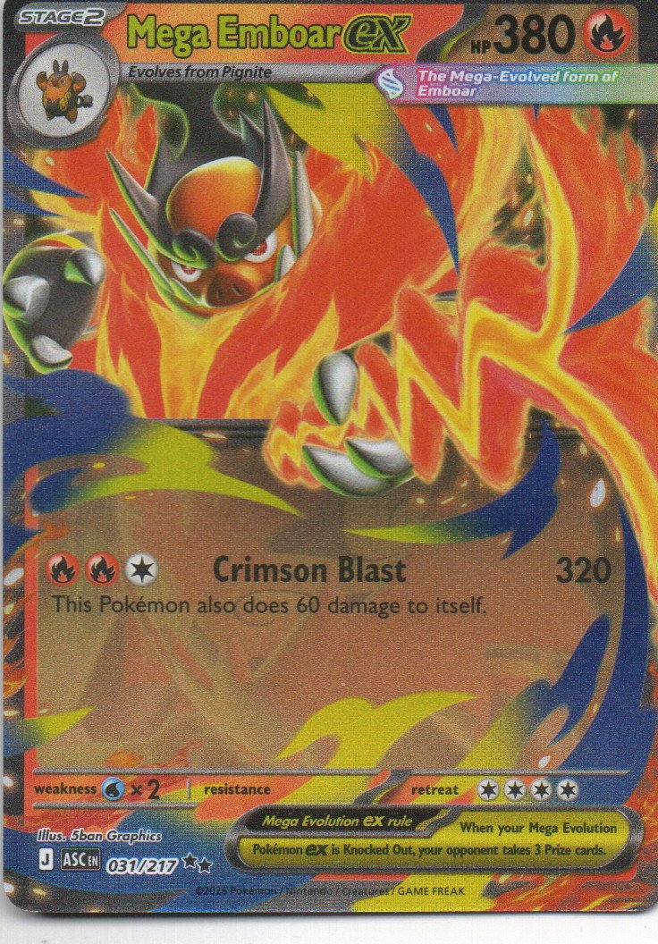 Mega Emboar ex ASC 031 Double rare Ingles