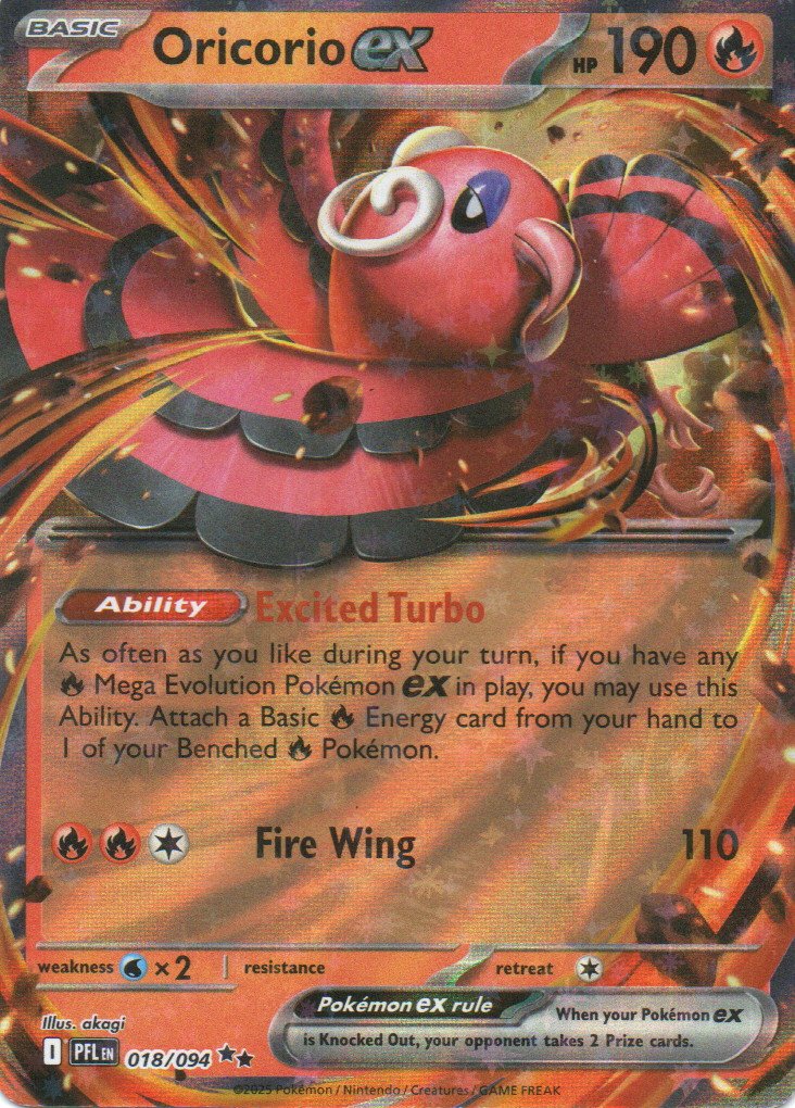 Oricorio ex PFL 018 Double rare Ingles