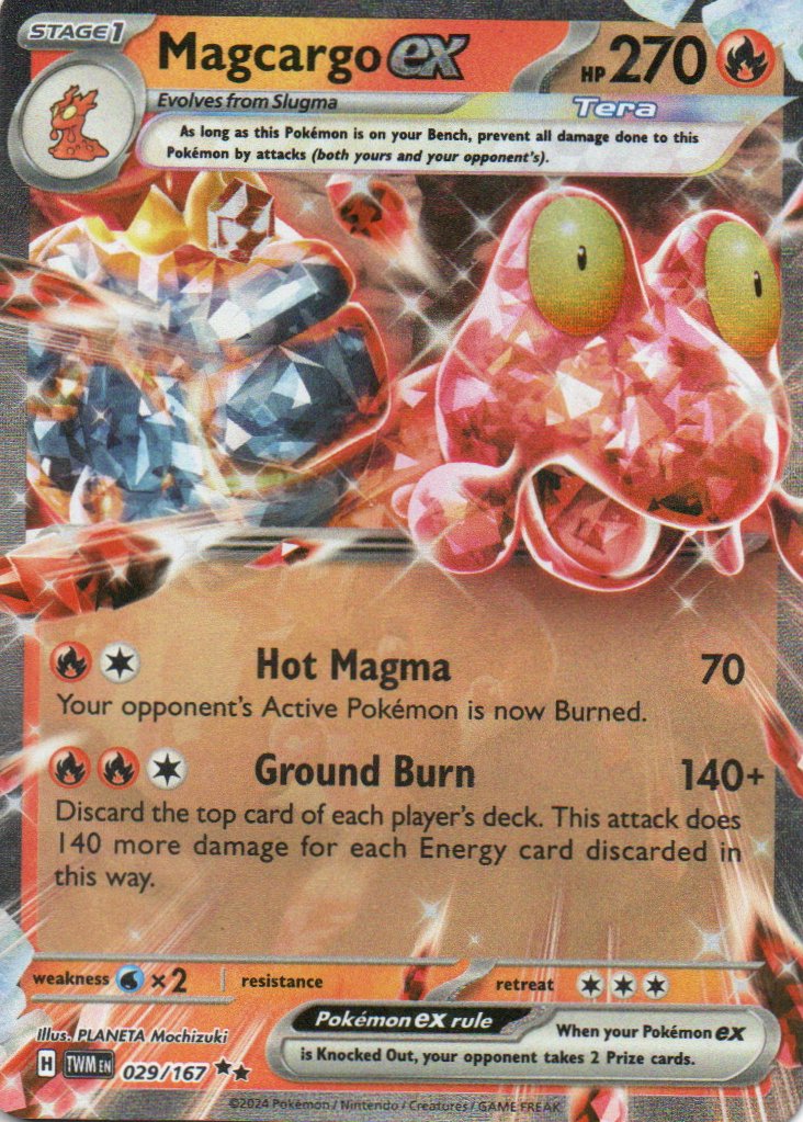 Magcargo ex TWM 029 Double rare Ingles