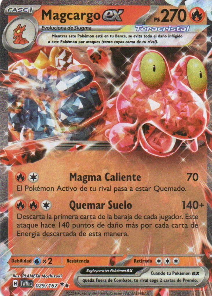 Magcargo ex TWM 029 Double rare Español