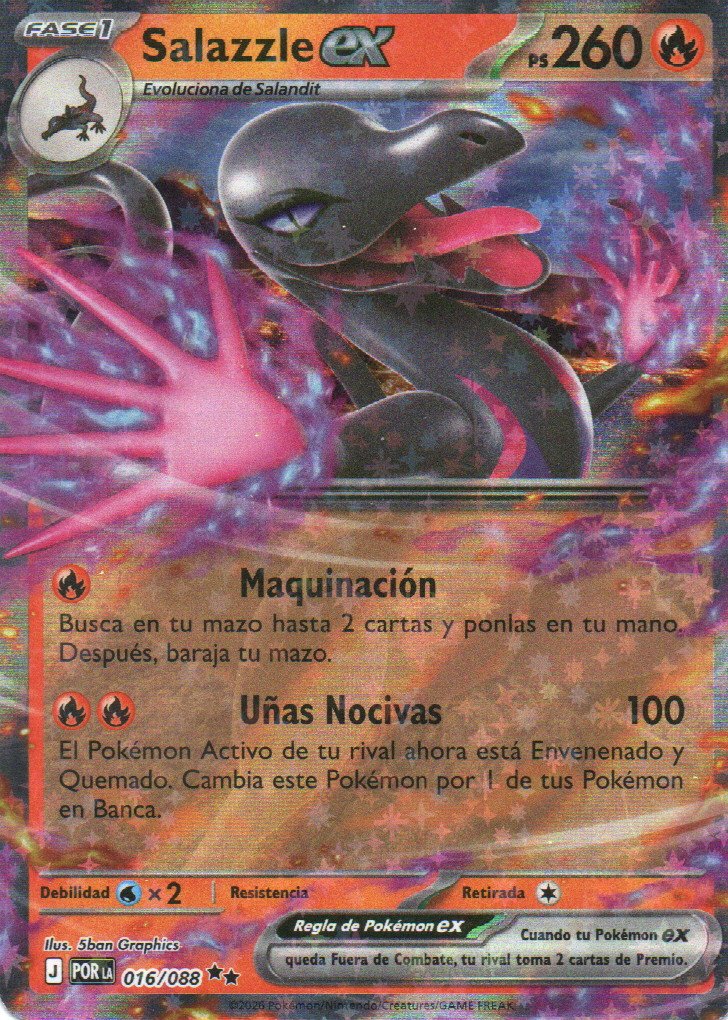 Salazzle ex POR 016 Double rare Español