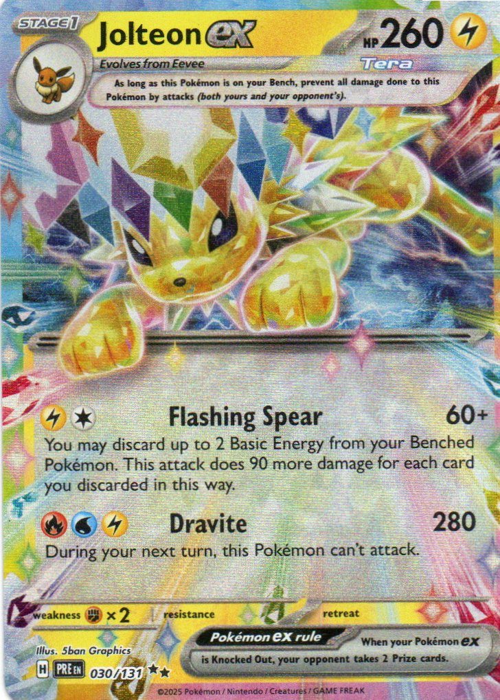 Jolteon ex PRE 030 Double rare Ingles