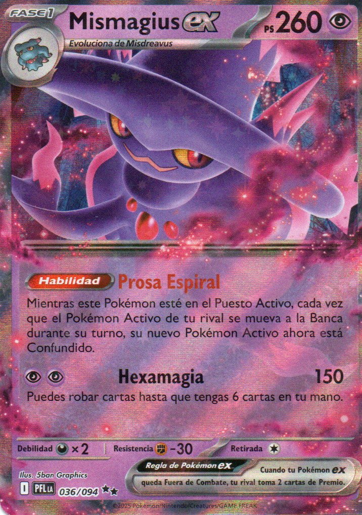 Mismagius ex PFL 036 Double rare Español