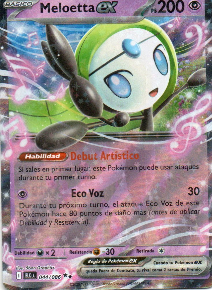 Meloetta ex BLK 044 Double rare Español