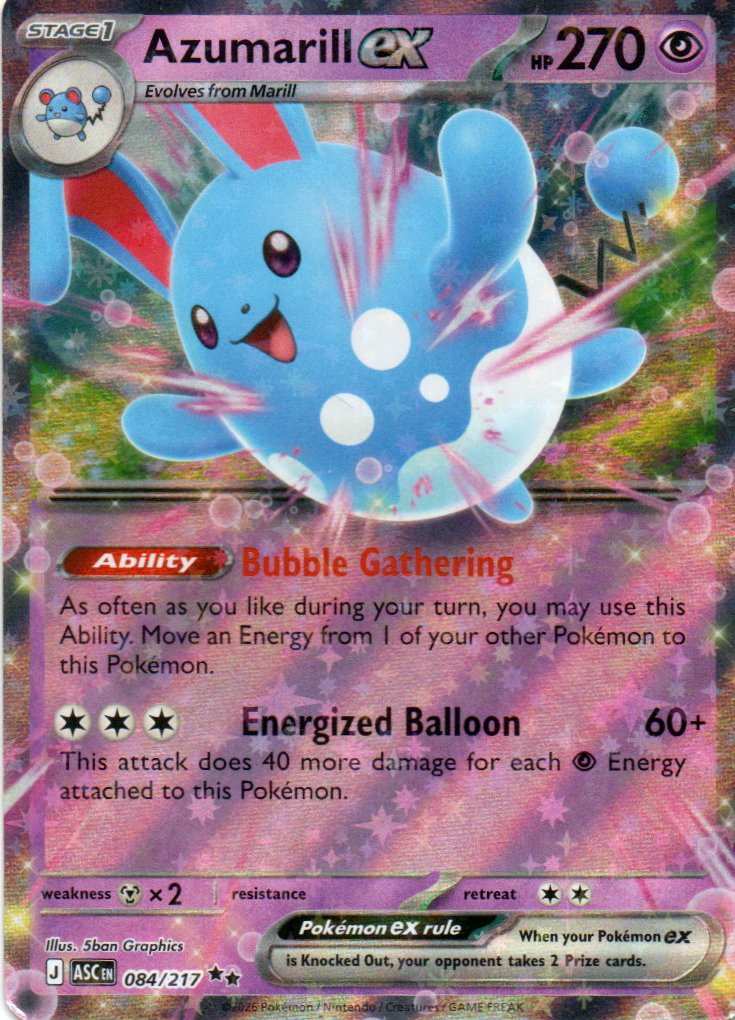 Azumarill ex ASC 084 Double rare Ingles