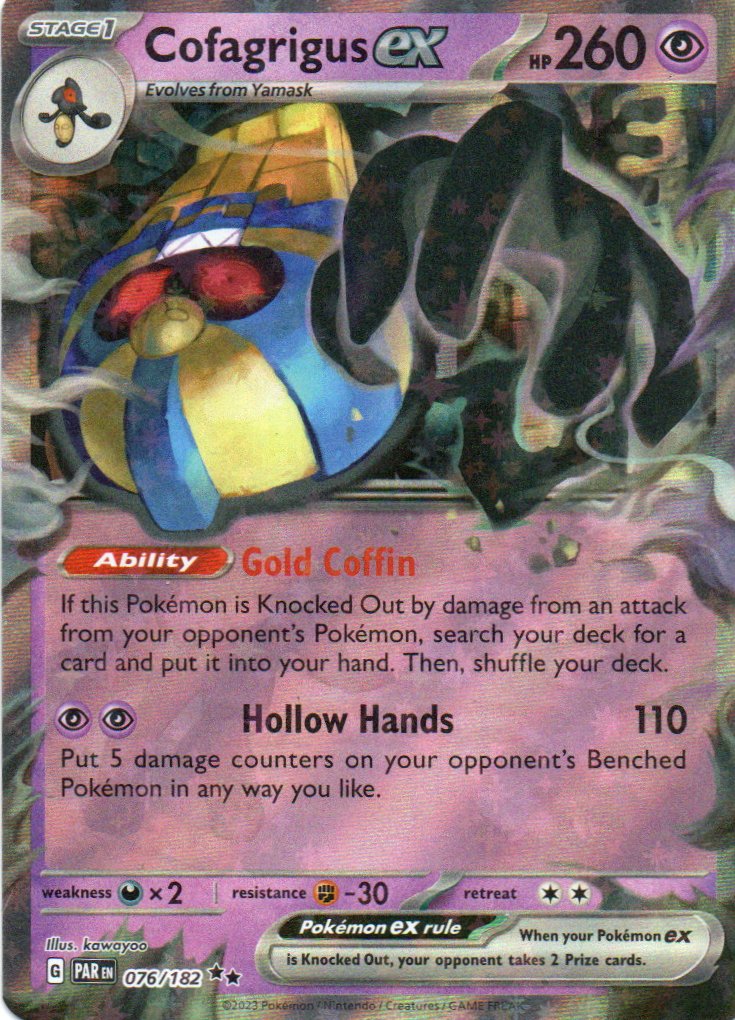 Cofagrigus ex PAR 076 Double rare Ingles