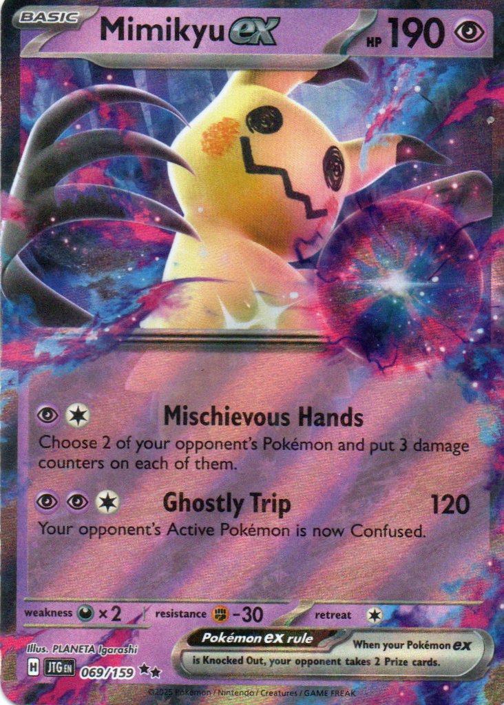 Mimikyu ex JTG 069 Double rare Ingles