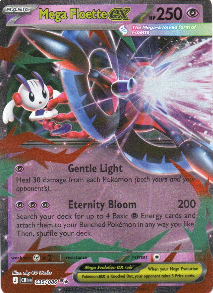 Mega Floette ex CRI 035 Double rare Ingles