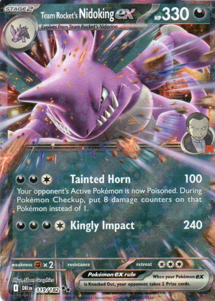 Team rocket's Nidoking ex DRI 119 Double rare Ingles