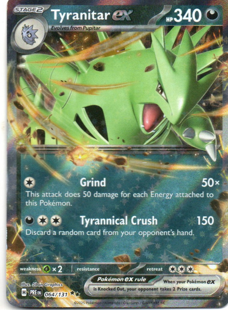 Tyranitar ex PRE 064 Double rare Ingles