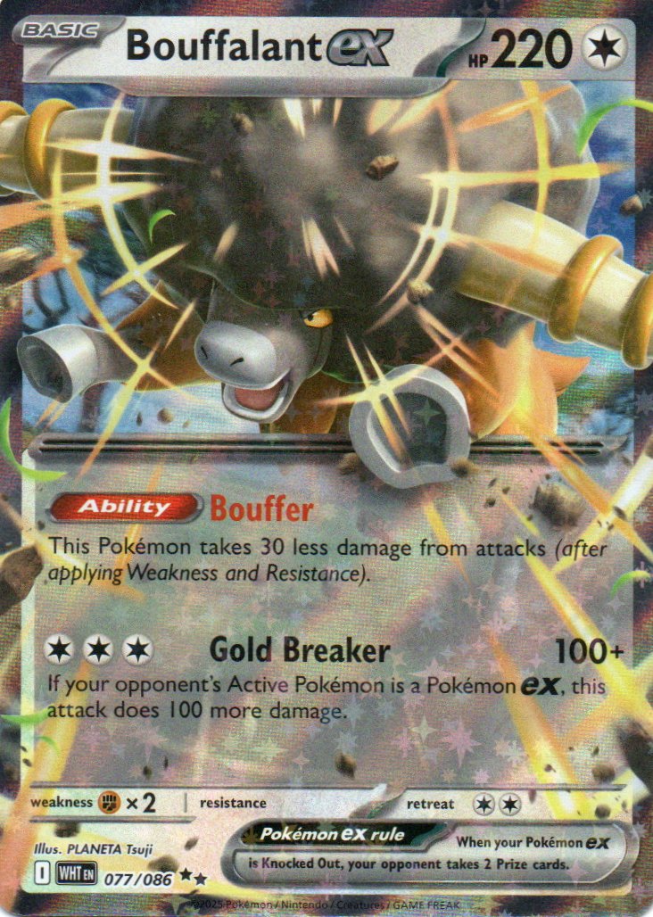 Bouffalant ex WHT 077 Double rare Ingles