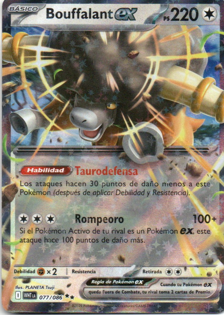 Bouffalant ex WHT 077 Double rare Español