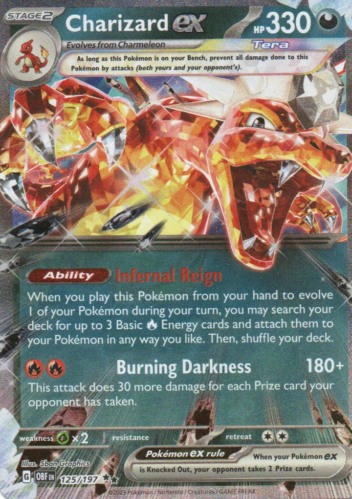 Charizard ex OBF 125 Double rare Ingles