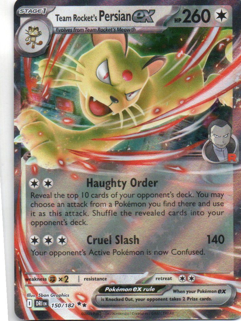 Team rocket's Persian ex DRI 150 Double rare Ingles
