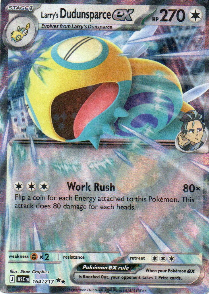 Larry's Dudunsparce ex ASC 164 Double rare Ingles
