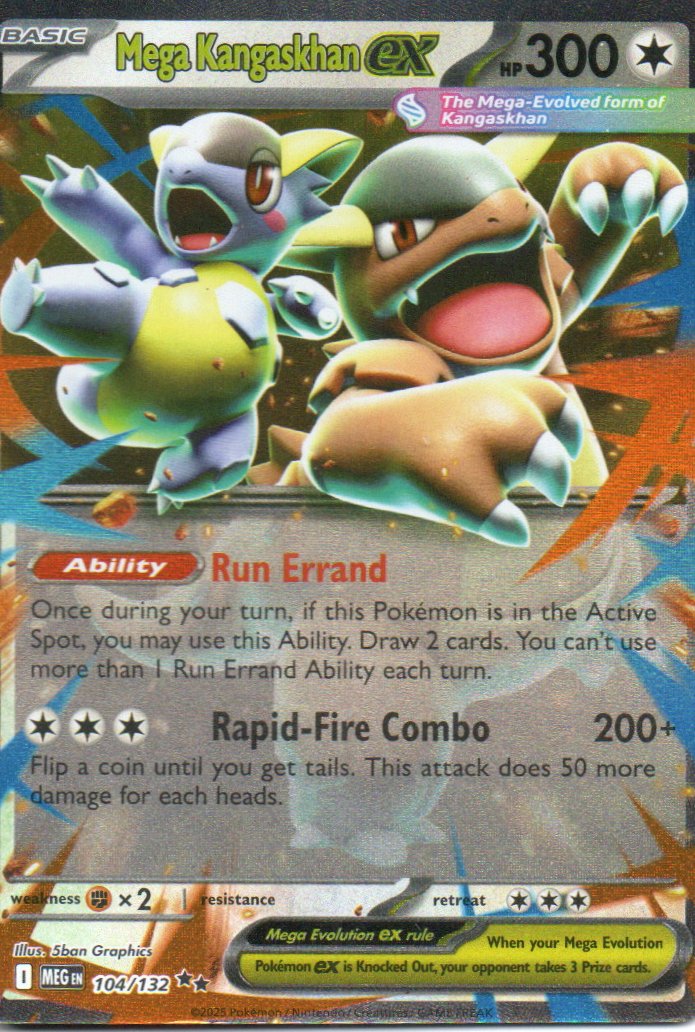 Mega Kangaskhan ex MEG 104 Double rare Ingles
