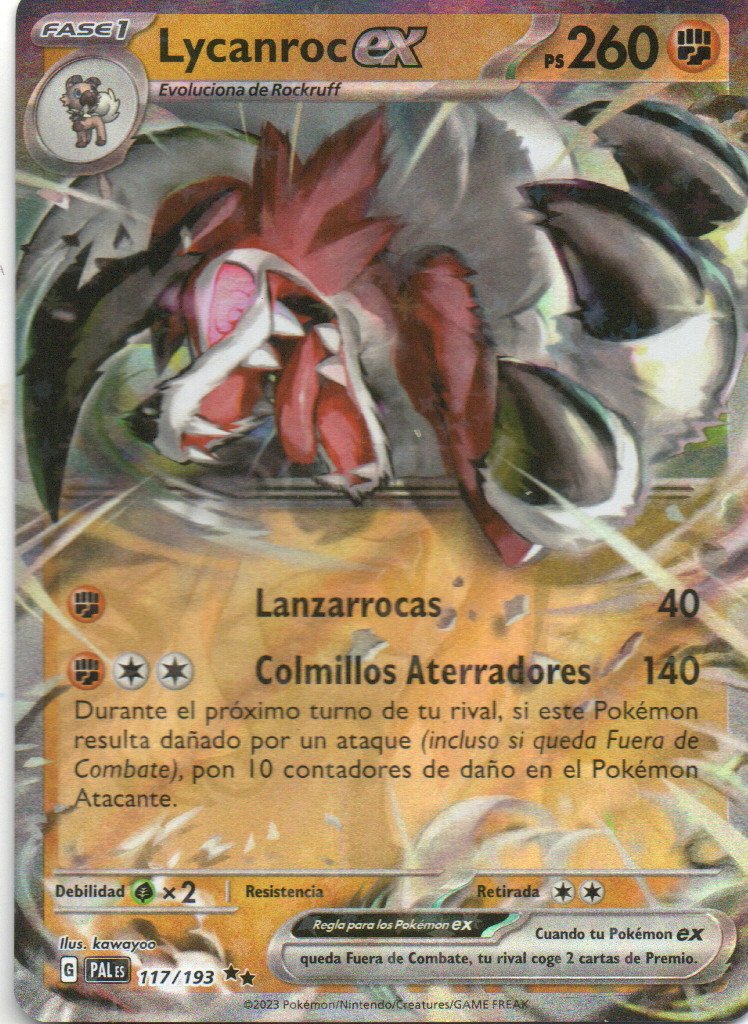 Lycanroc ex PAL 117 Double rare Español
