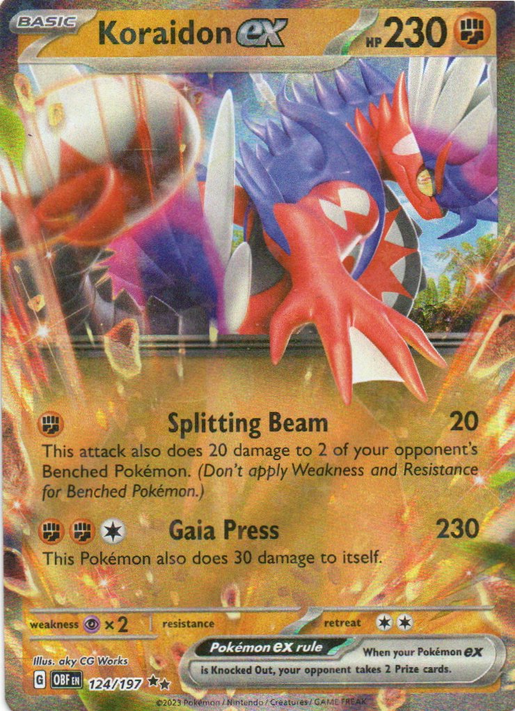 Koraidon ex OBF 124 Double rare Ingles