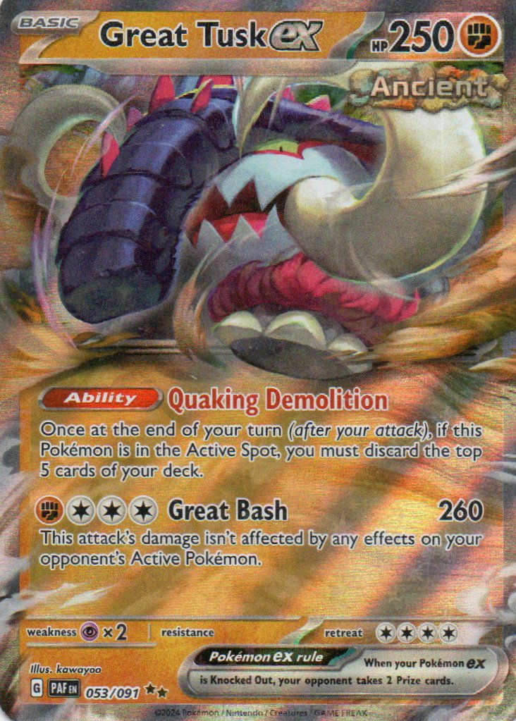 Great Tusk ex PAF 053 Double rare Ingles