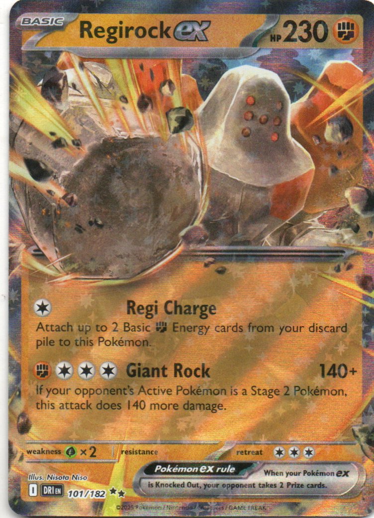 Regirock ex ASC 107 Double rare Ingles