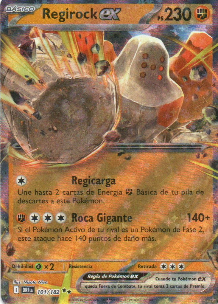 Regirock ex DRI 101 Double rare Español