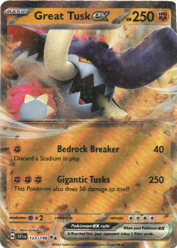 Great Tusk ex SVI 123 Double rare Ingles