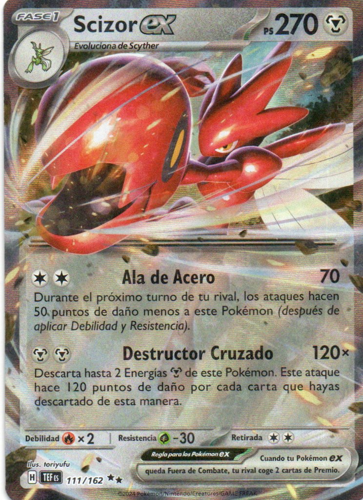 Scizor ex TEF 111 Double rare Español