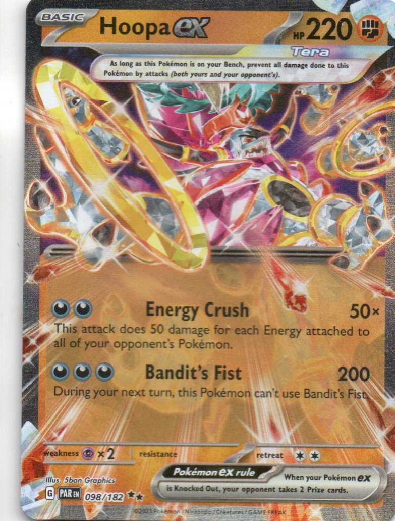 Hoopa ex PAR 098 Double rare Ingles