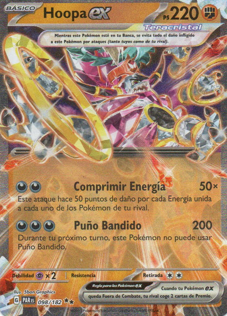 Hoopa ex PAR 098 Double rare Español