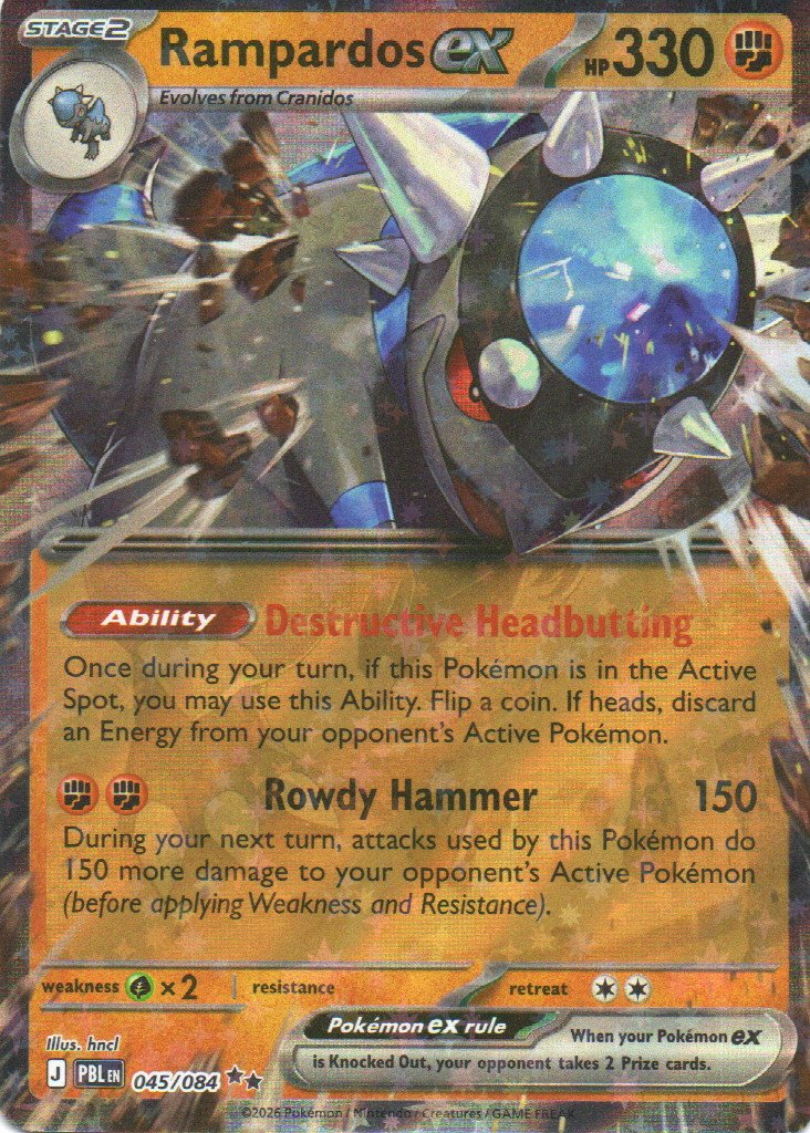 Rampardos ex PBL 045 Double rare Ingles