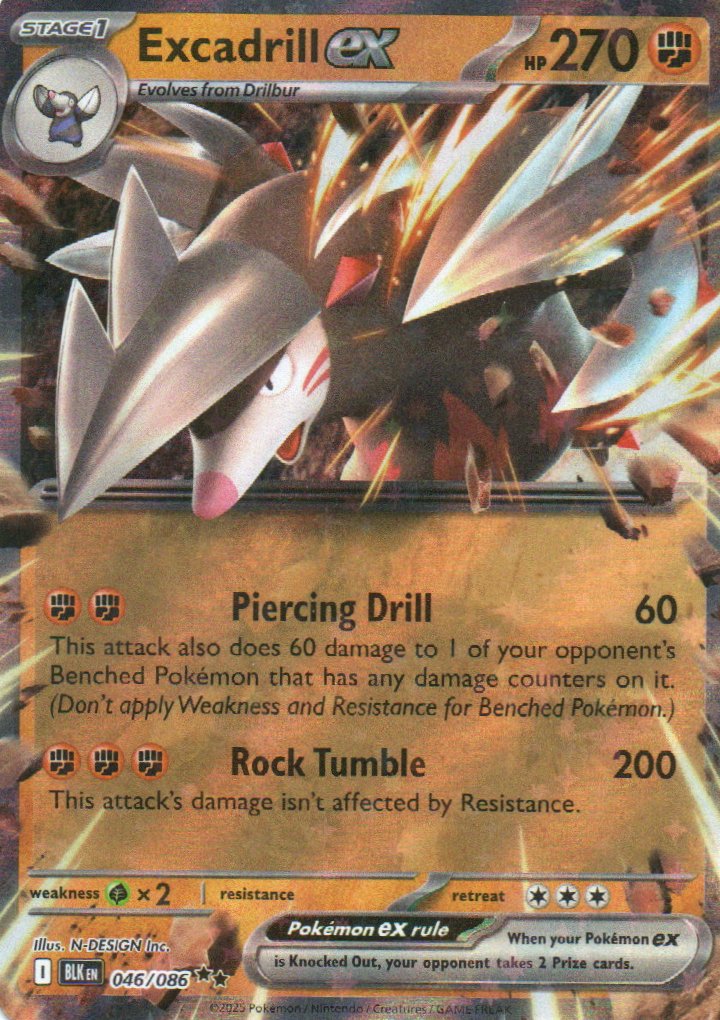 Excadrill ex BLK 046 Double rare Ingles