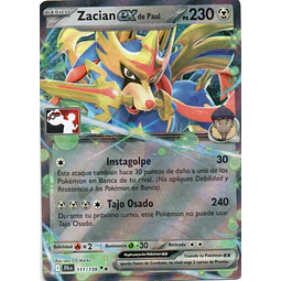 Zacian ex de paul JTG 111 Double rare Español