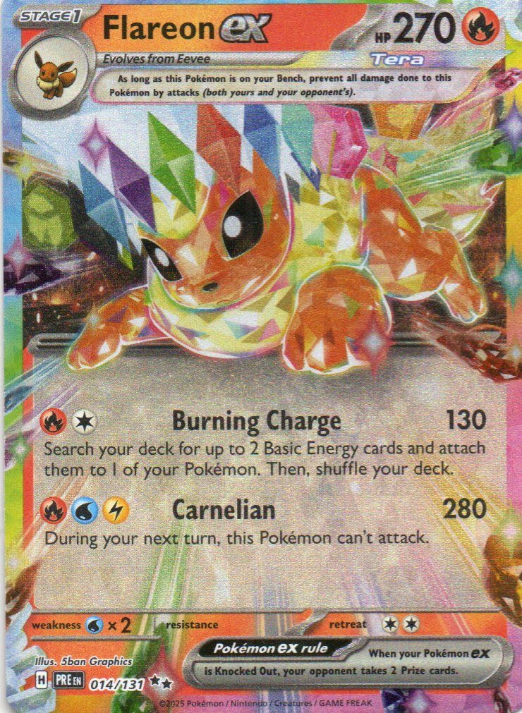 Flaereon ex PRE 014 Double rare Ingles