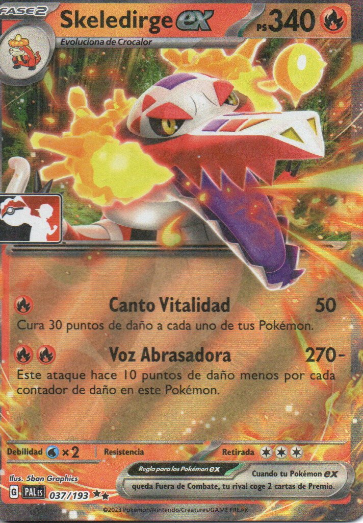 Skeledirge ex PAL 037 Double rare Español