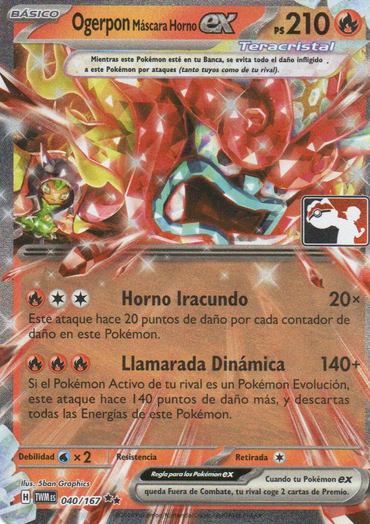 Ogerpon mascara horno ex TWM 040 Double rare Español