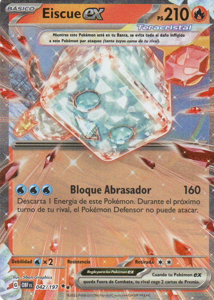 Eiscue ex OBF 042 Double rare Español