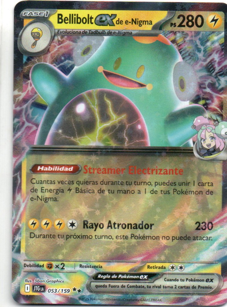 Bellibolt ex de e-nigma JTG 053 Double rare Español