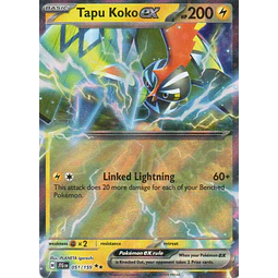 Tapu Koko ex JTG 051 Double rare Ingles