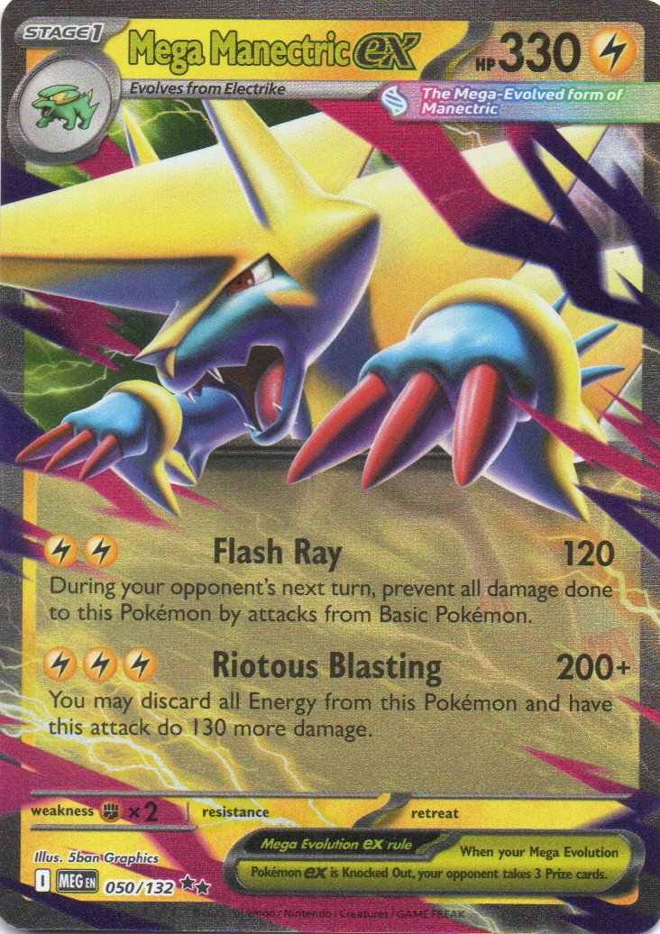 Mega Manectric ex MEG 050 Double rare Ingles