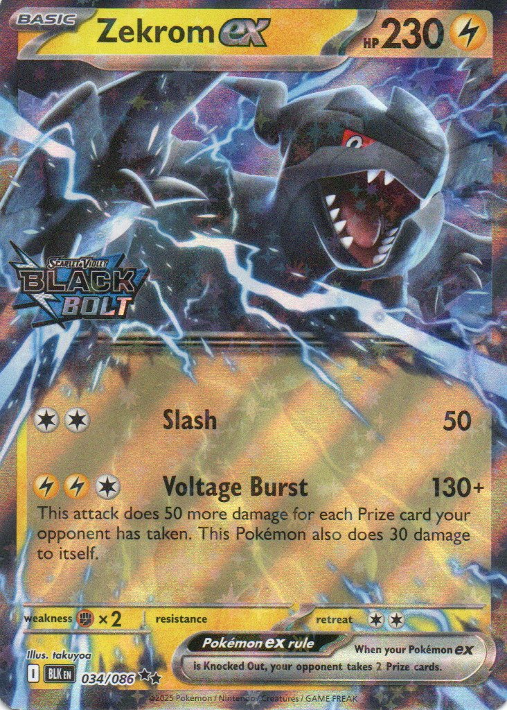 Zekrom ex stamped BLK 034 Double rare Ingles