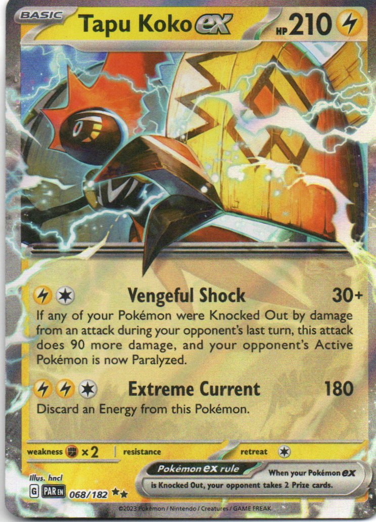 Tapu Koko ex PAR 068 Double rare Ingles