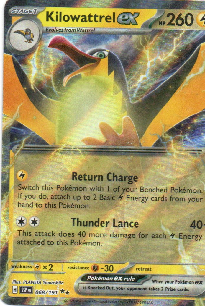 Kilowattrel ex SSP 068 Double rare Ingles
